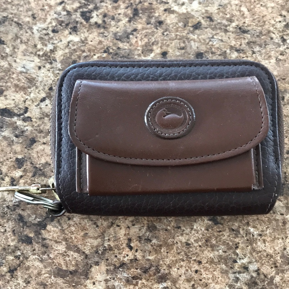 Chocolate brown Dooney & Bourke coin purse